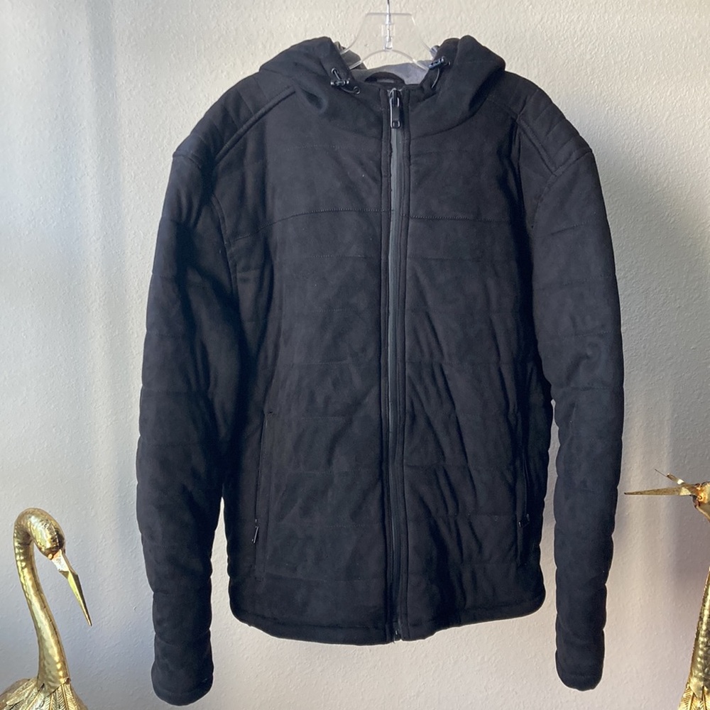 Zara Suede Hooded Jacket